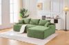 Picture of ASHFORD Fabric Sectional Compressed Sofa (Green) - Chaise Facing Right