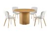 Picture of MESAS D120 Metal-Reinforced Pedestal Dining Table with Hidden Shelf
