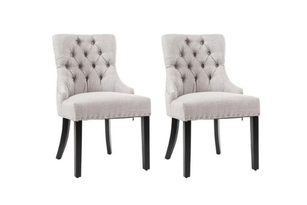 Picture of HALMYN High Back Dining Chair (Light Grey) - 2PC