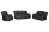 Picture of MARVIN Air Leather Manual Reclining Sofa Range (Black) - 3RRC+2RRC Sofa Set
