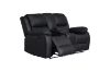 Picture of MARVIN Air Leather Manual Reclining Sofa Range (Black) - 3RRC+2RRC+1R Sofa Set