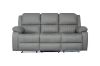 Picture of MARVIN Air Leather Manual Reclining Sofa Range (Grey) - 3RRC+2RRC Sofa Set