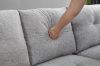 Picture of DEVON Fabric Sectional Sofa with Storage Ottoman (Grey) - Chaise Facing Right