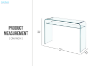 Picture of MURANO 110 Bent Glass Console Table with Shelf