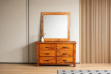 Picture of RIVERWOOD 6-Drawer Dresser with Mirror (Rustic Pine)