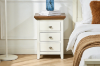 Picture of NOTTINGHAM 3-Drawer Solid Oak Bedside Table (White)