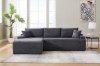 Picture of ASHFORD Fabric Sectional Compressed Sofa (Grey)
