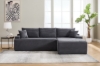 Picture of ASHFORD Fabric Sectional Compressed Sofa (Grey)
