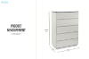 Picture of LINAS 5-Drawer Engineered Stone Top Tallboy