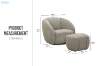 Picture of EMERY 360° Swivel Armchair with Ottoman