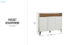 Picture of JAMIE 100 3-Door 2-Drawer Shoe Cabinet