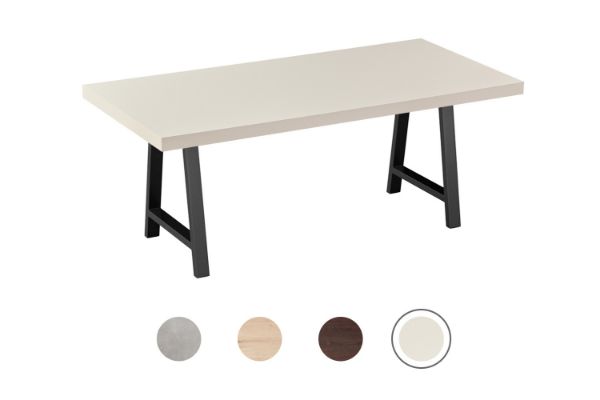 Picture of SYNERGYPLUS Dining Table with A-Frame Metal Legs (New Champagne) - 180x90