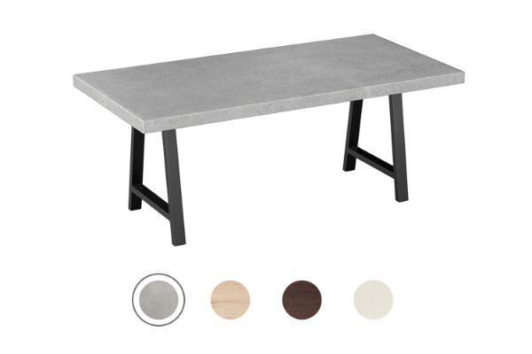 Picture of SYNERGYPLUS Dining Table with A-Frame Metal Legs (Cement Grey) - 160x90