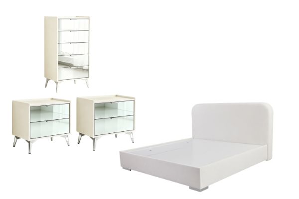 Picture of MIRORA Mirrored Bedroom Combo Set - 4PC Queen