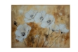 Picture of 357-001 Decorative Wall Art with Golden Frame (80×60cm) - White Flower