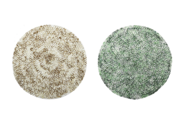 Picture of 371-036/038 PET Mixed Woven Placemats in Yellow/Green