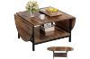 Picture of MORPH Expandable Coffee Table with Storage Shelf (Brown)