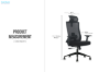 Picture of MAVEN High Back Office Chair with Adjustable Ice-Silk Mesh Backrest & Adjustable Headrest, Lumbar Support & 3D Armrests