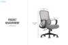 Picture of ZYLO High Back Office Chair with Adjustable Backrest
