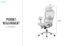 Picture of FLEXO Height Adjustable Mesh Seat Office Chair with Adjustable Headrest & Backrest, Seat Slider (Grey)