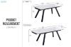 Picture of DALTON 1.6M-2.2M Extension Glossy Sintered Stone Top Dining Table