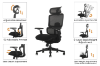 Picture of FLEXO Pro Height Adjustable Mesh Office Chair with Footrest (Dark)