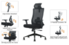Picture of MAVEN High Back Office Chair with Adjustable Ice-Silk Mesh Backrest & Adjustable Headrest, Lumbar Support & 3D Armrests