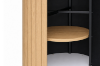 Picture of MESAS D120 Metal-Reinforced Pedestal Dining Table with Hidden Shelf