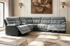 Picture of SOMNIX Zero Gravity Dual Motor Power Reclining Sectional Sofa with Storage Console & Cup Holders & USB Type-C Ports (Grey)