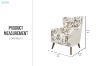 Picture of LUNORA Beige Accent Armchair/Sofa Chair with Floral Inner Seat