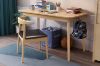 Picture of HORN Solid Wood Dining Chair with Black Cushion (Natural Color)
