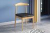 Picture of HORN Solid Wood Dining Chair with Black Cushion (Natural Color) - Each