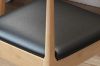 Picture of HORN Solid Wood Dining Chair with Black Cushion (Natural Color) - Each