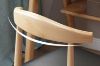 Picture of HORN Solid Wood Dining Chair with Black Cushion (Natural Color) - Each
