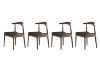 Picture of HORN Solid Wood Dining Chair with Black Cushion (Walnut) - Each