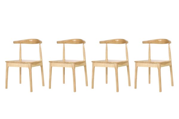 Picture of HORN Solid Wood Dining Chair - 4 Chairs in 1 Carton