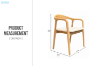 Picture of NEVA Solid Wood Replica Dining Armchair - Each