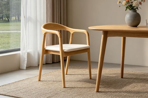 Picture of NEVA Solid Wood Replica Dining Armchair