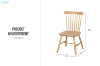 Picture of WINDSOR 5PC Solid Wood Dining Set (Natural Colour) - 130 Table with 4 Chairs
