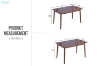 Picture of WINDSOR 130/150 Solid Wood Dining Table (Walnut)
