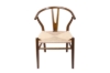 Picture of 49x57x75 WISHBONE Solid Beech Wood Y Replica Chair (Walnut Frame-Beige Seat) - Each