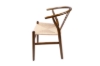 Picture of 49x57x75 WISHBONE Solid Beech Wood Y Replica Chair (Walnut Frame-Beige Seat) - Each
