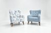 Picture of LUNORA Blue Accent Armchair/Sofa Chair with Floral Outer Back