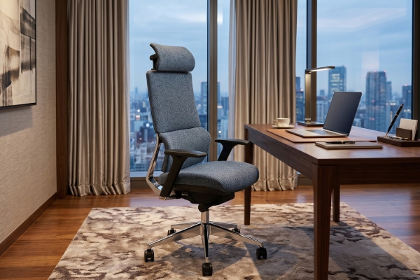 Picture of STRIX High Back Office Chair with 3D Adjustable Headrest & Dynamic Balance Backrest, 3D Armrests and Seat Slider