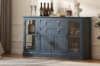 Picture of VANTA 4-Door 2-Drawer Storage Cabinet/Buffet with LED Lighting (Blue)