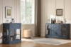 Picture of VANTA 4-Door 2-Drawer Storage Cabinet/Buffet with LED Lighting (Blue)