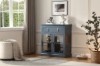 Picture of VANTA 2-Door 1-Drawer Storage Cabinet with LED Lighting (Blue)