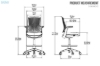 Picture of AERIS Mid Back Automatic Gliding Multifunctional Office Chair with Adjustable Foot Ring