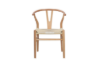 Picture of WISHBONE Solid Wood Y Replica Chair (Natural Frame-Beige Seat) - 53x50x79