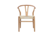Picture of WISHBONE Solid Wood Y Replica Chair (Natural Frame-Beige Seat) - 53x50x79